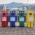 时尚卡通机器人幼儿园垃圾分类垃圾桶户外消防主题公园大号翻盖式 小号蓝色可回收物四色 分类