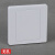 GEIYURIC86型空白面板带出线孔电视墙网线带橡胶保护出线座粘贴白盖板 无孔
