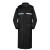 谋福 黑色长款连体风衣式雨衣 保洁劳保骑行雨衣L170