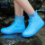 阿力牛 AZF87 双层鞋底防水雨鞋套 加厚耐磨防滑鞋套 蓝色中筒 XXL(43-45码) 
