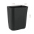 欧润哲 14L黑色方形塑料垃圾桶户外商用卫生间卫生桶厨房垃圾桶直投方桶