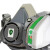 仁聚益KN95防毒半面罩套装 自吸式过滤呼吸器 6201主体+6004CN滤毒盒(7件套)