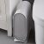 卫生间北欧厕所按压式客厅卧室创意筒有盖厨房纸篓 A款-流线型-简约灰