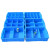 普力捷 大号分格箱塑料零件盒周转箱长方形收纳盒螺丝工具箱分类物料储物 590无格
