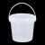 食品级密封透明塑料桶圆桶加厚水桶水果包装桶手提打包桶保鲜空桶 1L白色-加厚无提手款1个