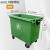 环卫垃圾桶660L商用大号1100升带盖垃圾箱工业室外环卫市政专用桶 360L餐厨收运绿色 三年