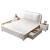 晋行 床 实木双人床婚床现代中式床单人床软包靠背高箱储物家具 单床+床头柜*1 1.8米*2米抽屉款