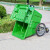400L保洁车手推塑料环卫垃圾车大号户外垃圾桶市政物业垃圾清运车定制 小轮子款绿色(带盖)