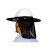 朋安 安全帽遮阳挡 工地遮阳帽 户外建筑施工防晒帽 防紫外线夏季透气遮阳板（不含安全帽 ）  黑色 