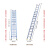 铝合金伸缩梯子6米7米8米10米加厚升降梯子单面直梯子户外工程梯 双踏板4米伸8米（最厚3.5MM)