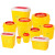 一次性锐器盒圆形锐器桶方形废物盒垃圾桶针筒黄色利器盒 1个圆形4L