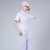 久匀 夏季薄款制药厂男女防尘服 加工厂工作服卫生车间短袖套装 白色套装+帽子 XL