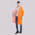 军诺*雨衣长款连体环卫户外反光PVC连脚 橘红双层长衣+双口袋