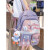 LZJV狮岭包包书包女生儿童三到六年级小学生初中2023新款可爱原创大容 粉色两件套(双肩包+单肩包)送小