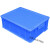 塑料周转箱带盖加厚长方形胶箱框筐胶框收集箱收纳箱零件盒物流箱 3号胶箱蓝色无盖 中号
