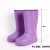EVA白色卫生靴加绒食堂厨房工厂专用雨靴防滑耐油高筒棉水鞋 紫色高筒加绒款 加厚EVA材质 36尺码标准