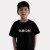 卡宝兰 儿童t恤短袖定制印logo幼儿园班服小学生校服定做 款式一：黑色 150# 