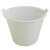 乐辰信 大号牛筋桶加厚建筑工地用砂浆桶圆形塑料桶水泥桶 88型 白色(24L)
