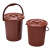 兰诗FW1279 垃圾桶过滤桶茶渣桶塑料茶台废水桶小过滤垃圾筒茶水桶    暗花款单桶