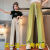 迪士尼（Disney）儿童山本裤单/两件女童夏天薄款冰丝阔腿裤夏季新款中大休闲直筒 米白+绿色 （商城品质） 110 建议身高100-110cm