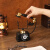 德梵蒂复古电话机小摆件老式怀旧物件书房酒柜书架装饰品工艺品拍照道具 电话机-暗红色底座