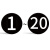号码牌编号亚克力贴磁性号牌自粘磁力机器标牌圆牌序号牌GNG-525 黑底白字110 20x20cm