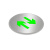 赫钢 免接电疏散指示灯自发光荧光消防地标灯嵌入式不锈钢应急指示牌 自发光不锈钢双向（15cm）
