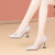 卡萨罗澳（KSSALOAO）品牌高跟鞋女2024新款高级感法式单鞋女粗跟气质高跟软底小皮鞋女 黑色 37