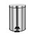 舒蔻（Supercloud ） 脚踩开盖不锈钢垃圾桶 圆形带盖带提手内外双桶分类卫生桶 8L