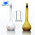 天玻容量瓶 A级可检 细颈梨形瓶定量瓶棕色玻璃容量瓶化学实验教学仪器 透明1ml 