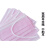 鑫洛芙三层薄款粉色一次性口罩50只白色透气熔喷单独包装防飞沫防尘 粉色三层50片(非独立装)