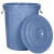 尚留鑫 加厚塑料水桶100L灰色带盖大容量储水桶手提桶