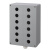 KEOLEA 金属按钮开关控制盒工业开关户外防水铸铝合金按钮盒 6孔铝合金（22孔径） 