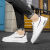 豹瑟（BAOSE）男鞋子2021夏季新款小白鞋男款潮流百搭透多运动好走路 主图款米绿 (脚宽脚胖拍大一码) 43