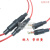 定制060mm保险丝座带线保险管座 保险丝套管 接线式带弹簧0 5*20mm(5套) 带线保险座+0.5A保险丝