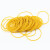 赫思迪格 高弹力橡皮筋 黄色圆形牛皮筋 办公橡胶圈 60黄（直径6cm）500g HGJ-1110