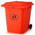 户外360L升240L120L塑料垃圾桶大号容量料特厚带盖分类桶 360L特大号特厚绿色