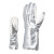 君御 耐高温手套 均码36cm 阻燃高温镀铝面料反辐射热500℃ 单双装 银白色 SF533