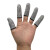 防割手指套5级防割半手指耐磨防扎手防痛手指套拇指刀采摘器指套HPPE雕刻劳保手指套 黑色【20只】 均码