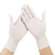 严品安防 一次性丁晴手套 白色款100只 L码 加厚防油防水舒适贴手 卫生清洁厨房DQST-001