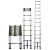 JGY2465 梯子 铝合金梯子 竹节梯伸缩梯子加厚工程梯子伸缩梯 13步单面梯5米定制 单面梯3.2米