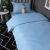 HUKID水洗棉蓝色被套三件套夏季学生宿舍床上用品上下铺床单被罩