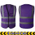反光背心马甲工作服定制logo工地反光背心施工交通安全服环卫马甲 多口袋款紫色