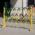 可移动绝缘施工围栏 工地电力安全玻璃钢圆管伸缩围栏 隔离带围挡防护栏 （红白/黑黄）管式【1.2*5米】