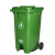 户外垃圾桶商用物业大容量分类家用带盖脚踏环卫桶垃圾箱厨房餐饮 70L加厚脚踏桶带轮绿色