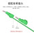 HUNJUN 4mm香蕉插头线黄铜耐高压测试导线公插对公插1平方10A 绿色 0.5米
