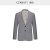 CERRUTI 1881男装西装外套商务休闲纯羊毛西服套装C3908EM211 中灰色 54