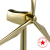 沃嘉定制适用太阳能风机模型金属风车旋转摆件风力发电机模型发电风车模型 金色
