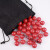 可能性教具彩色计数球100颗收纳盒装塑料实心小球15mm小学初中数学概率统计学习学具教学仪器器材圆形 红色小球/100颗/黑袋装
