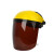 扬笙福适用于电焊防护罩飞溅头戴式脸部面屏打磨焊工防面罩二保氩弧焊帽 黑顶+白屏加厚